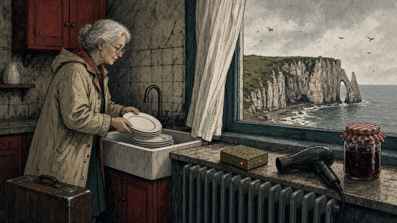 Dessin satirique : Locations de vacances : laver sa vaisselle devient interdit, les voyageurs trop propres seront signalés